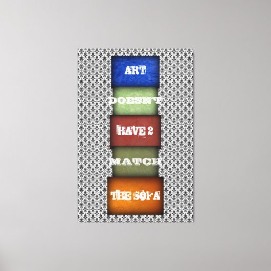 Toile Citation D'Art Nommée Et Signée 2 (Recto)