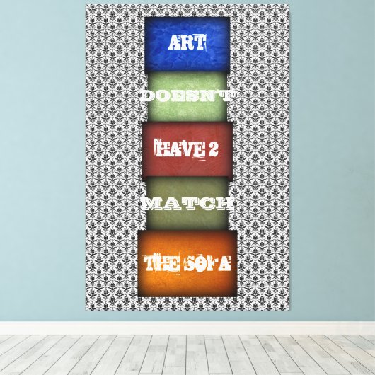 Toile Citation D'Art Nommée Et Signée 2 (Insitu (Plancher de Bois))