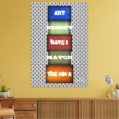 Toile Citation D'Art Nommée Et Signée 2 (Insitu(Salon))