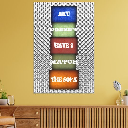 Toile Citation D'Art Nommée Et Signée 2 (Insitu(Salon))