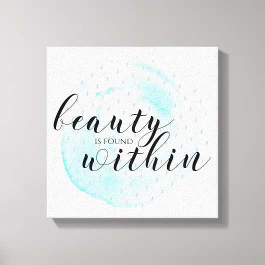 Toile Citation de beauté de l'aquarelle (Recto)
