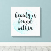 Toile Citation de beauté de l'aquarelle (Insitu (Plancher de Bois))