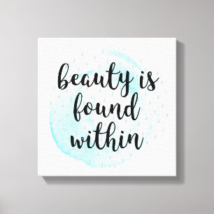 Toile Citation de beauté de l'aquarelle