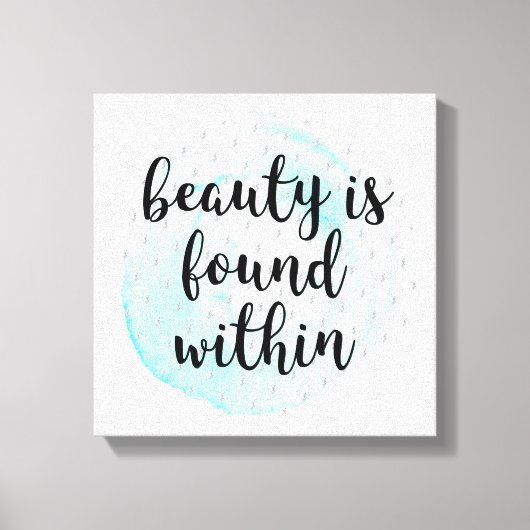Toile Citation de beauté de l'aquarelle (Recto)
