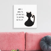 Toile Citation de chats amusante Cat mignonne Cat noir S (Insitu(Salon))