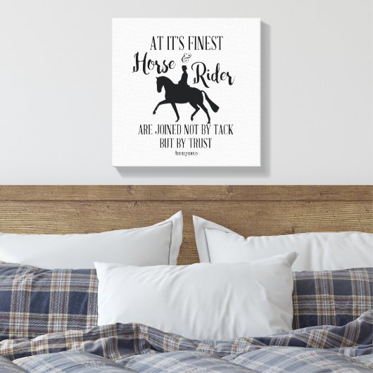 Toile Citation de cheval et cavalier Mur Art (Insitu(Chambre))