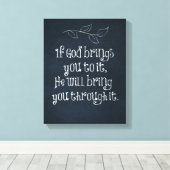 Toile Citation de Christian : Si Dieu vous y amène (Insitu (Plancher de Bois))