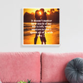 Toile Citation de coucher de soleil romantique "Passer m (Insitu(Salon))