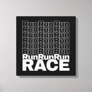 Toile Citation de coureur en entraînement motivant - Cou