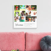 Toile Citation de définition de maman Photo Collage (Insitu(Salon))