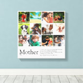 Toile Citation de définition de mère Photo Collage (Insitu (Plancher de Bois))