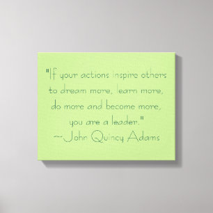 Toile Citation de direction de John Quincy Adams