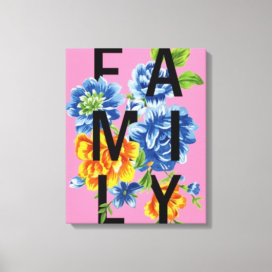 Toile Citation de famille florale (Recto)