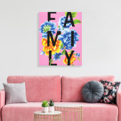 Toile Citation de famille florale (Insitu(Salon))