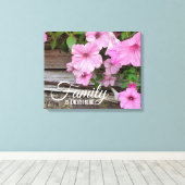 Toile Citation de famille Pink Petunias (Insitu (Plancher de Bois))