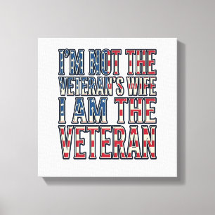 Toile Citation de femme de vétéran Design vectoriel patr