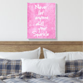 Toile Citation de fille rose (Insitu(Chambre))