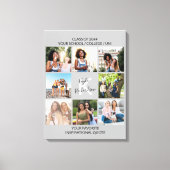 Toile Citation de fin d'études 8 Collage de photos Gris  (Recto)