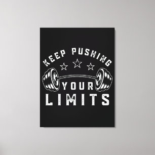 Toile Citation de gym pour Continuer à Pousser Vos Limit