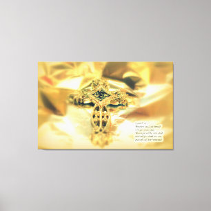 Toile Citation de la Croix et de la Bible - Christianism