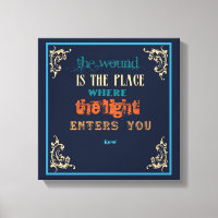 Citation de la typographie Rumi - La blessure