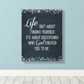 Toile Citation de la vie inspirationnelle et de Dieu (Insitu (Plancher de Bois))