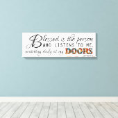 Toile Citation De L'Écriture Portes Heureuses Typographi (Insitu (Plancher de Bois))