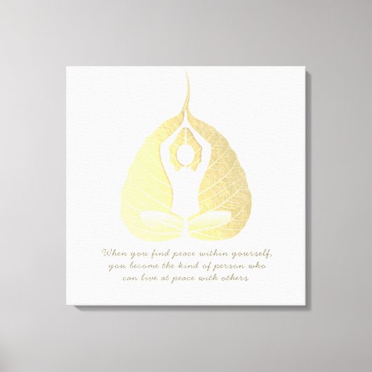 Toile Citation de l'instructeur de yoga Pose Bodhi Leaf  (Recto)