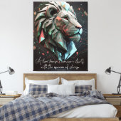 Toile Citation de motivation du lion (Insitu(Chambre))