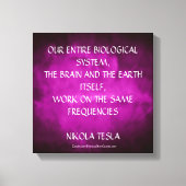 Toile Citation de Nikola Tesla - Même fréquence (Recto)
