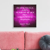 Toile Citation de Nikola Tesla - Mêmes Fréquences (Insitu(Salon))
