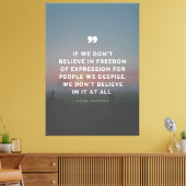 Toile Citation de Noam Chomsky sur la liberté d'expressi (Insitu(Salon))