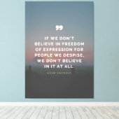 Toile Citation de Noam Chomsky sur la liberté d'expressi (Insitu (Plancher de Bois))