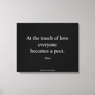 Toile Citation de Platon ; Le Toucher de l'Amour