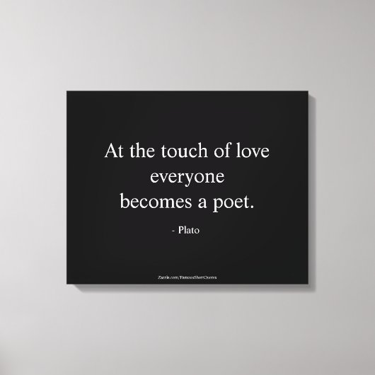 Toile Citation de Platon ; Le Toucher de l'Amour (Recto)