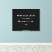 Toile Citation de Platon ; Le Toucher de l'Amour (Insitu (Plancher de Bois))