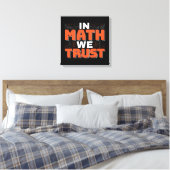 Toile Citation de professeur de mathématiques - En Math  (Insitu(Chambre))