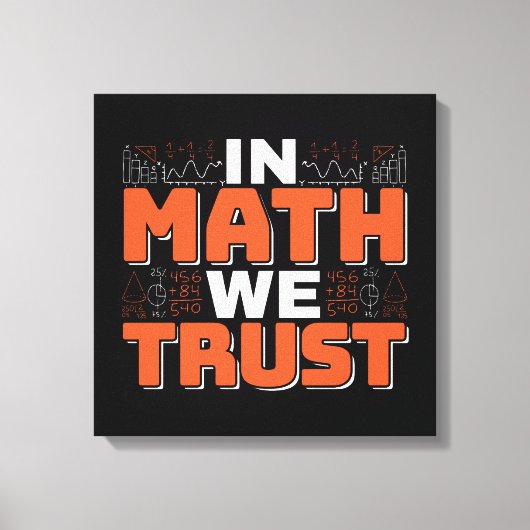Toile Citation de professeur de mathématiques - En Math  (Recto)