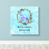 Toile Citation de typographie à l'aquarelle Wolf Boho St (Insitu (Plancher de Bois))