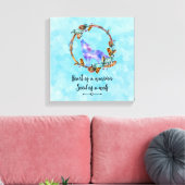 Toile Citation de typographie à l'aquarelle Wolf Boho St (Insitu(Salon))