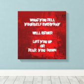 Toile Citation de typographie inspirante sur l'auto-éval (Insitu (Plancher de Bois))