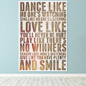 Toile Citation de vie (Insitu (Plancher de Bois))