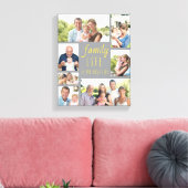 Toile Citation de vie familiale 7 Collage de photos Gris (Insitu(Salon))