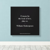 Toile Citation de William Shakespeare - Amour (Insitu (Plancher de Bois))