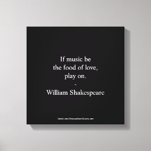 Toile Citation de William Shakespeare - Amour