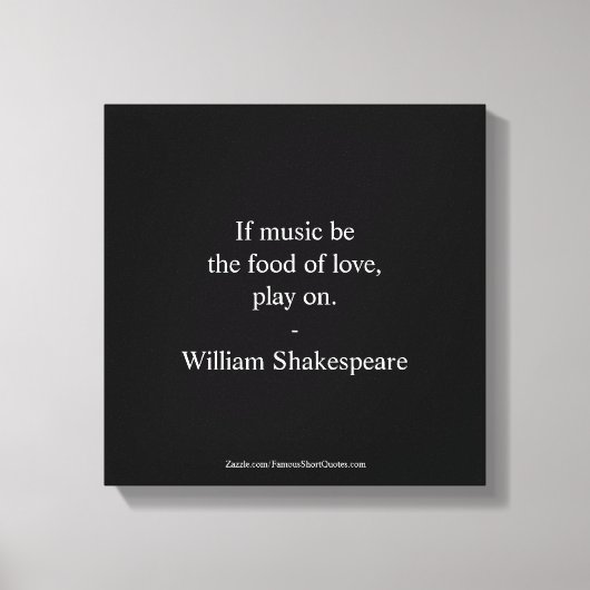Toile Citation de William Shakespeare - Amour (Recto)