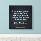 Toile Citation de William Shakespeare - Grandeur (Insitu (Plancher de Bois))