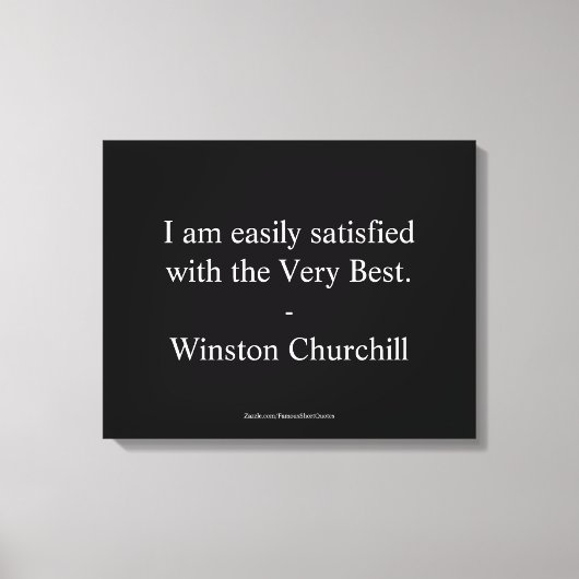Toile Citation De Winston Churchill, La Meilleure (Recto)