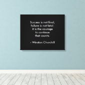 Toile Citation de Winston Churchill ; succès (Insitu (Plancher de Bois))