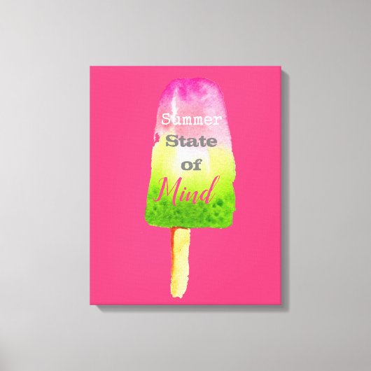 Toile Citation d'été popsicle berry mignon art alimentai (Recto)